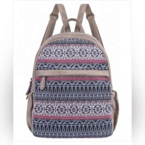 Women Casual Daypack Purse Lightweight‎ Travel Canvas Leather Boho Backpack - Picture 9 of 9